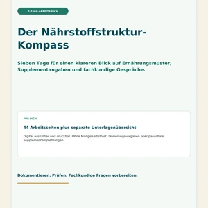 Titelansicht des Nährstoffstruktur-Kompasses von Vitale Säulen mit der Kennzeichnung „KI-generiert“ oben rechts